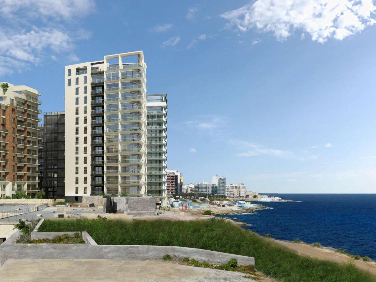 Seafront Lux Apart Inc Pool, Upmarket Area スリーマ エクステリア 写真